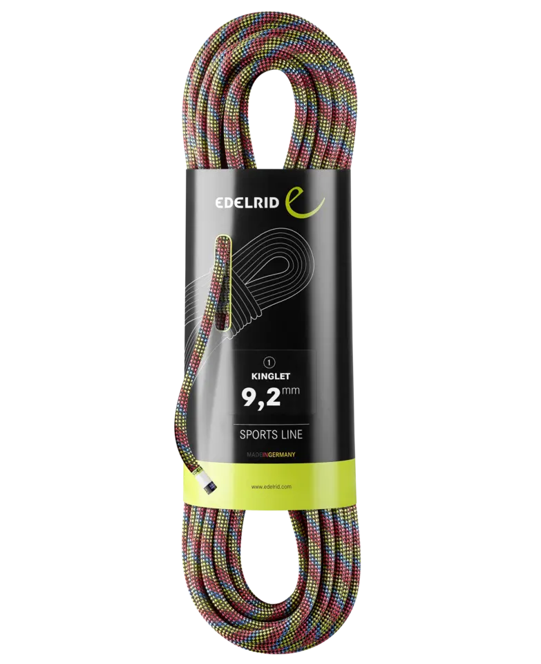 Edelrid Kinglet 9.2 corde d'escalade avec motif canne en bonbon 50M