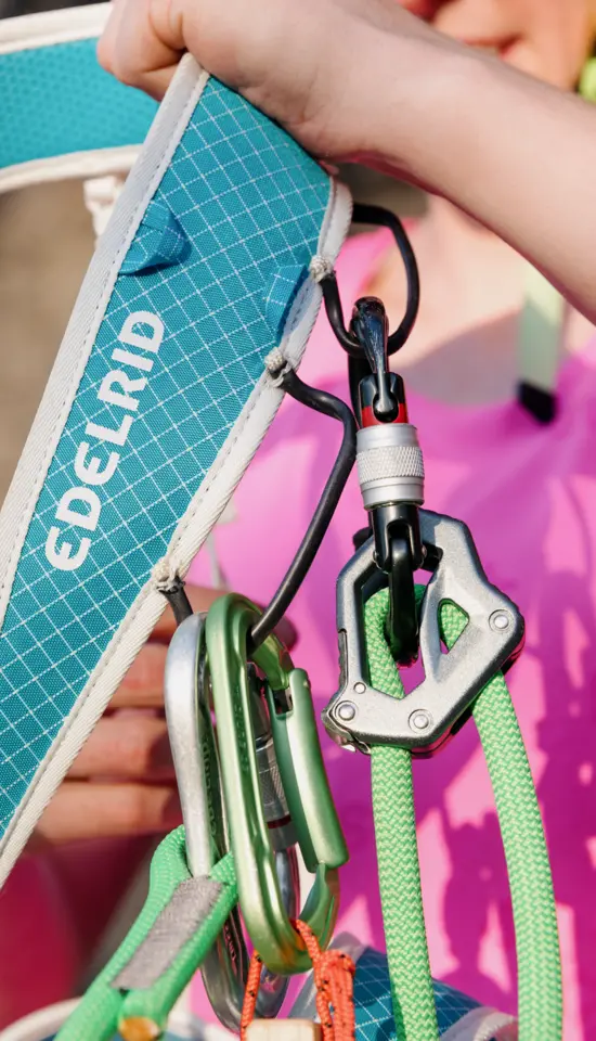 EDELRID Switch Double Adjust - Harnais D'escalade/alpinisme Ajustable - Vert Fluo - Pour Une Répartition Confortable Du Poids